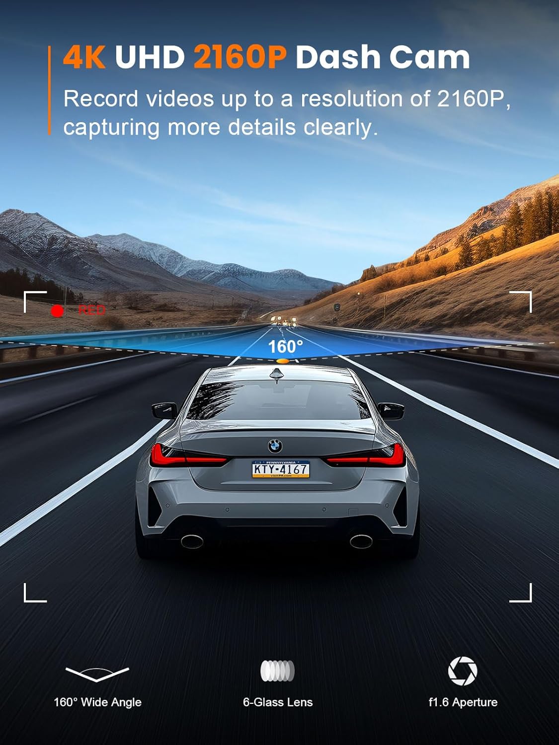 RideVolt 4K Dash Cam