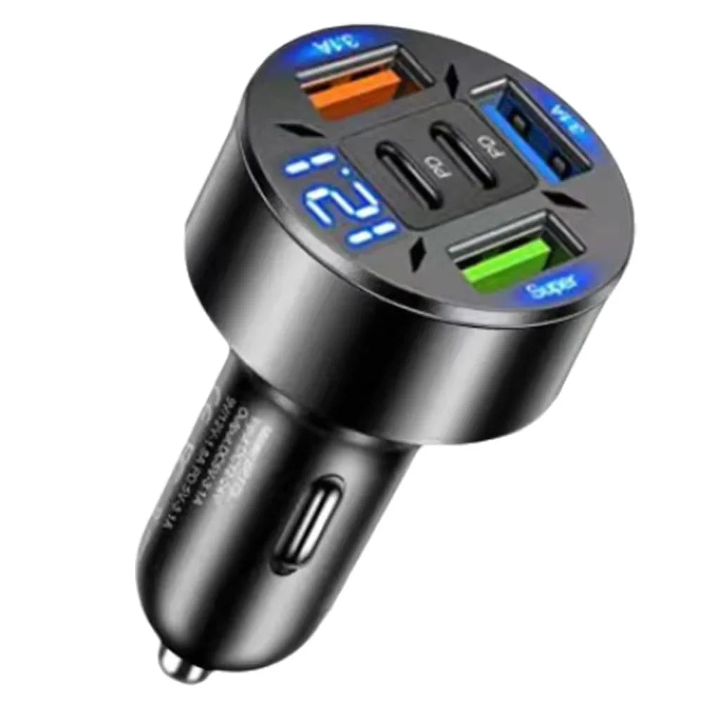 RideVolt PowerLink™ 4-in-1 Fast Car Charger