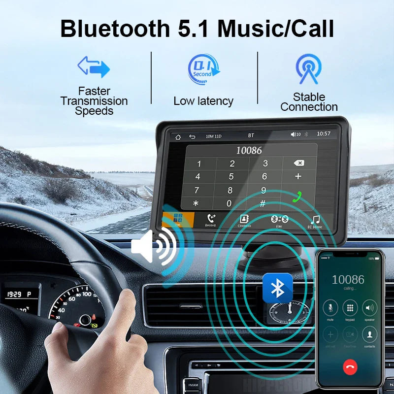 RideVolt Smart Apple CarPlay & Android Auto Touch Screen