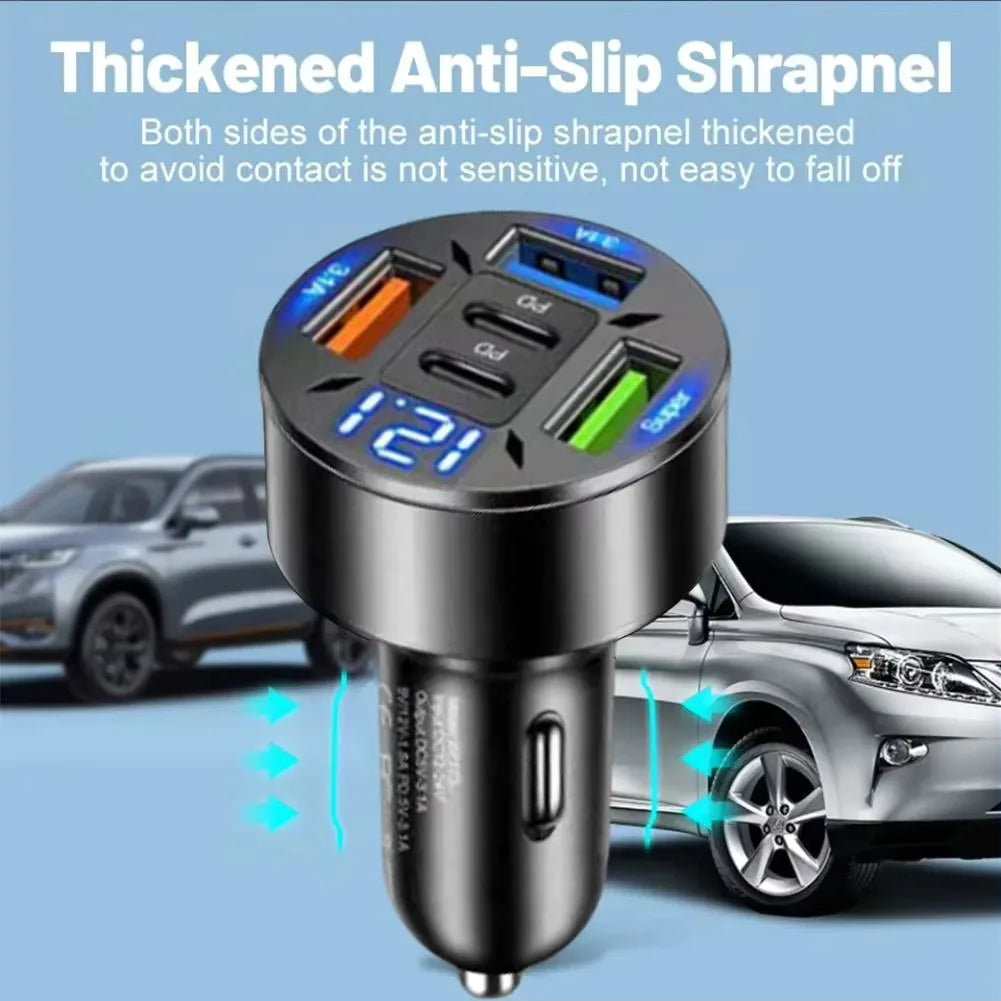 RideVolt PowerLink™ 4-in-1 Fast Car Charger