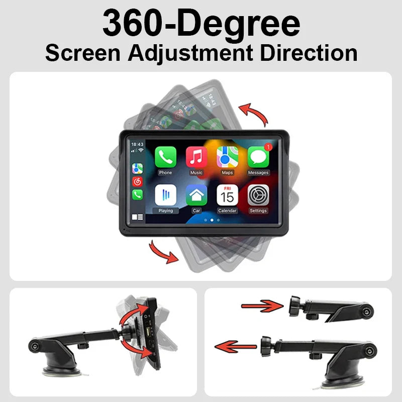 RideVolt Smart Apple CarPlay & Android Auto Touch Screen