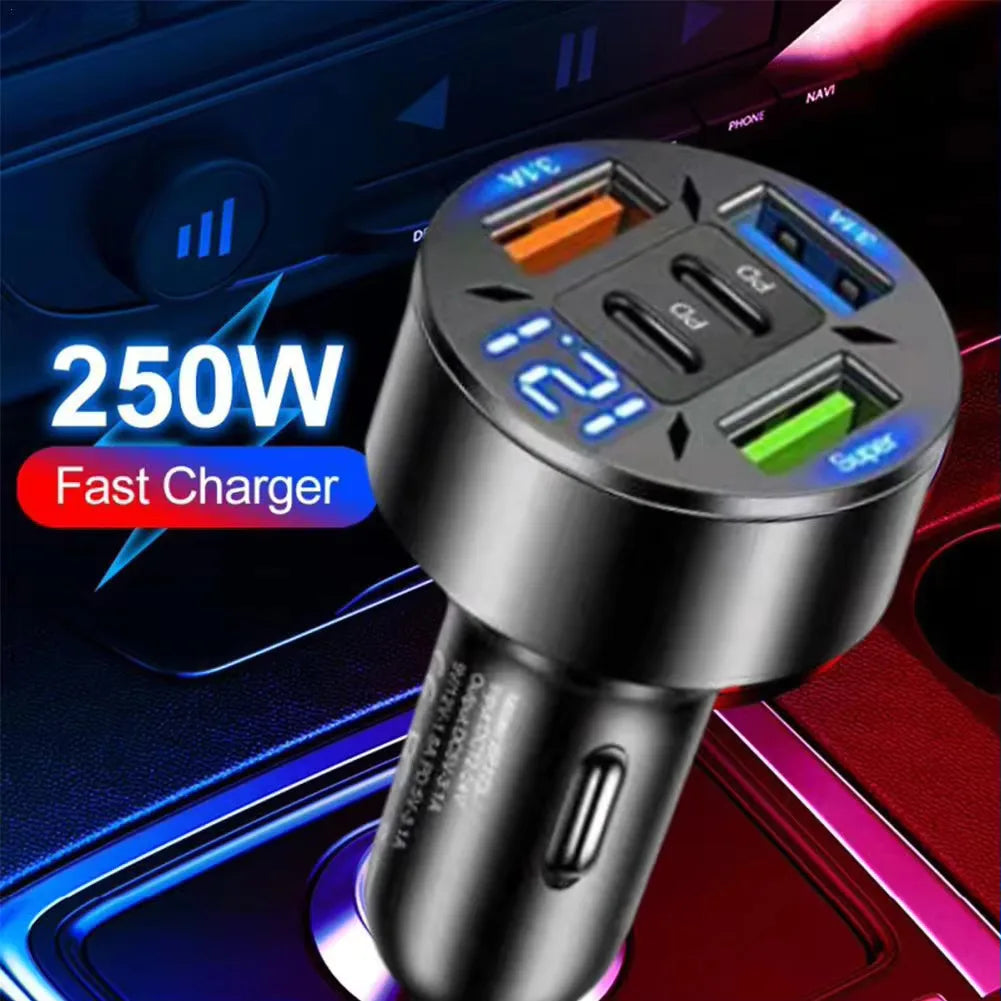 RideVolt PowerLink™ 4-in-1 Fast Car Charger